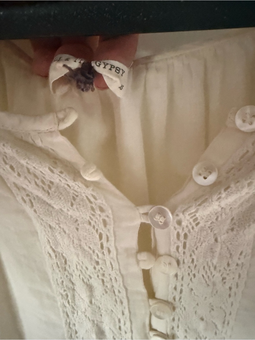Spell Cream Boho Tiered Mini Dress- Magnolia Mini Dress - Picture 7 of 8